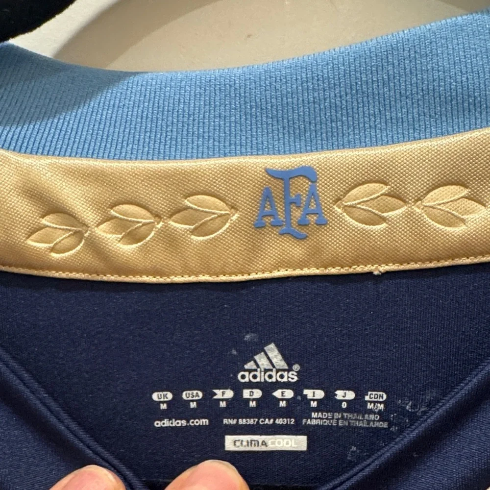 Adidas AFA ARGENTINA 2011 2012 AWAY FOOTBALL SHIRT SOCCER JERSEY Men’s Medium